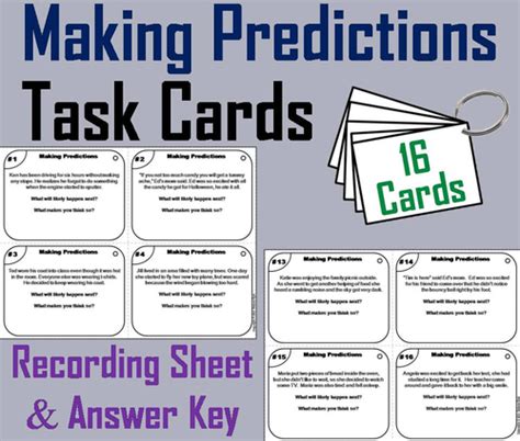 Making Predictions Task Cards | Teaching Resources