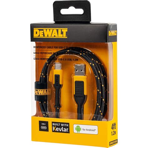 Dewalt Phone Charger Usb A To Usb C Reinforced Braided Cord 4 131 1361 Dw2 Acme Tools