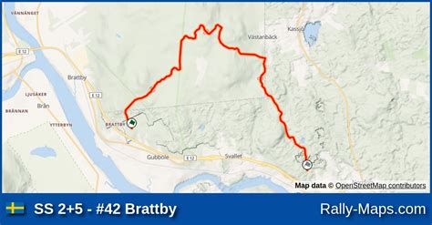 Ss 25 42 Brattby Stage Map Rally Sweden 2024 Wrc 🌍 Rally