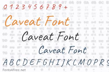 Caveat Font Download - Fonts4Free