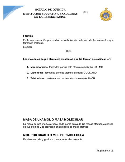 Modulo Quimica Grado Decimo Pdf