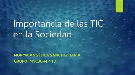 Importancia De Las Tic En La Sociedadpptx