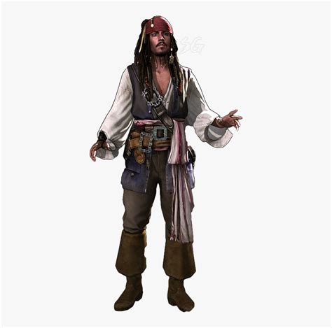 Pirates Of Caribbean Captain Jack Sparrow Png Jack Sparrow 3d Model