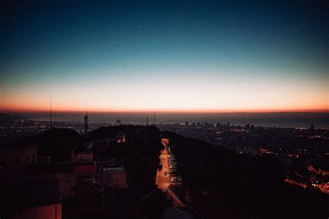 Wallpaper Lights Sunset City Cityscape Night Sky Sunrise