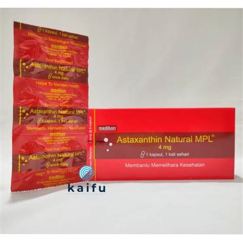 Jual Astaxanthin Natural 4mg Mpl 1 Box Isi 18 Kapsul Jakarta Utara