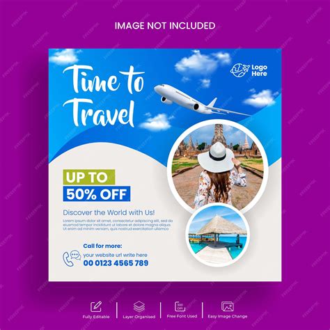 Premium Vector Travel Agency Tourism Social Media Post Banner And