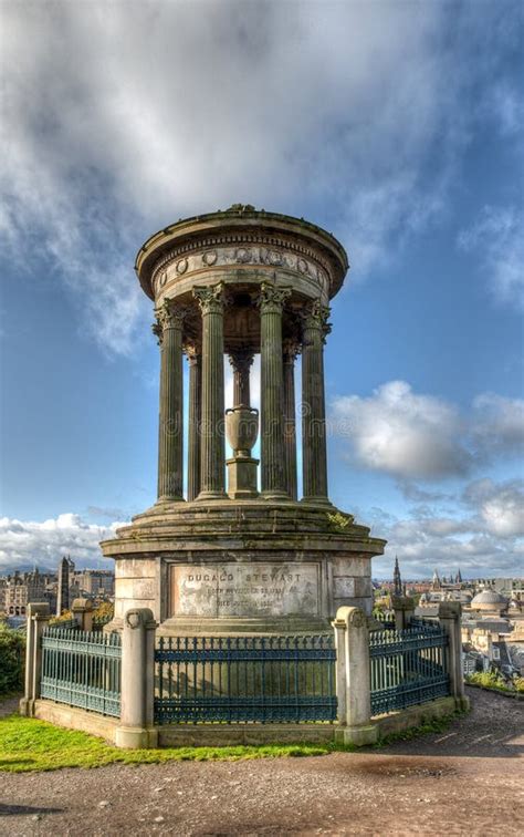 Nelson Monument From On Calton Hill Edinburgh Scotland Uk Stock