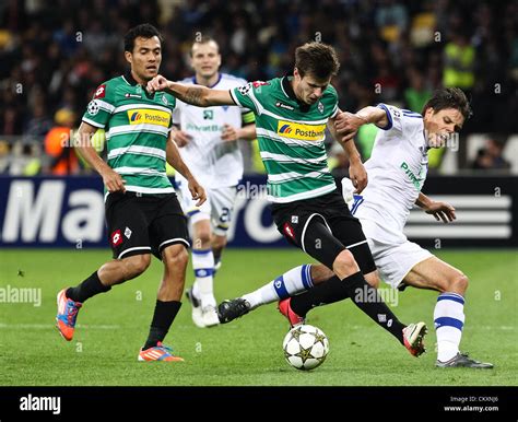 Kiev Ukraine 29th Aug 2012 Martin Stranzl C Of Borussia Fights For