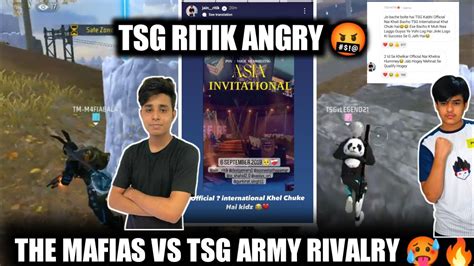 THE MAFIAS VS TSG ARMY RIVALRY TSG RITIK INSTA REPLY ON RIVALRY