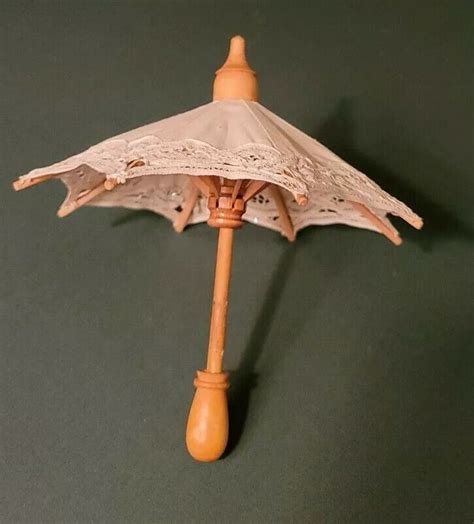 Vintage Miniature Doll Parasol Umbrella Delicate Belg Gem