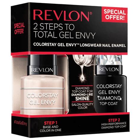 Buy Revlon Colorstay Gel Envy Duo Packs Beginners Luck Diamond Top Coat