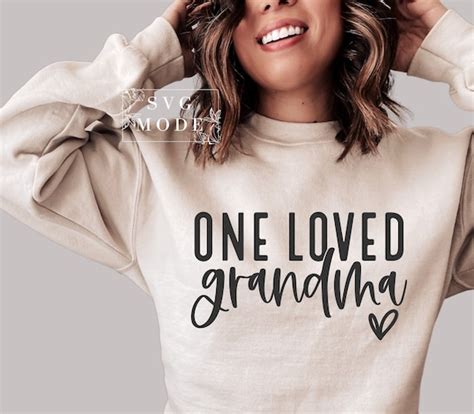 One Loved Grandma Svg Png Pdf Mothers Day Shirt Svg Etsy