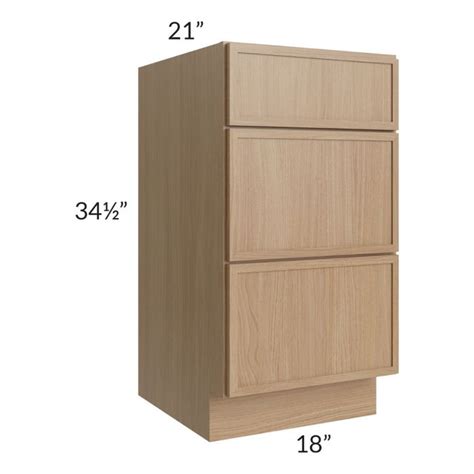 RTA Township Rift Oak 18" 3-Drawer Vanity Base Cabinet – US Bath Store