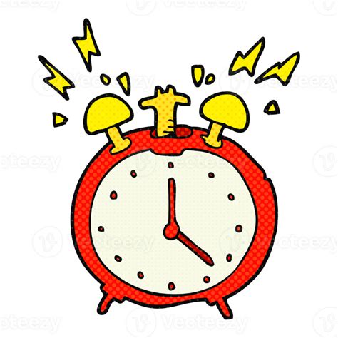 Hand Drawn Cartoon Ringing Alarm Clock 45140163 Png