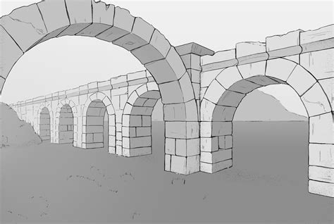 Artstation Ancient Ruins In 2 Point Perspective