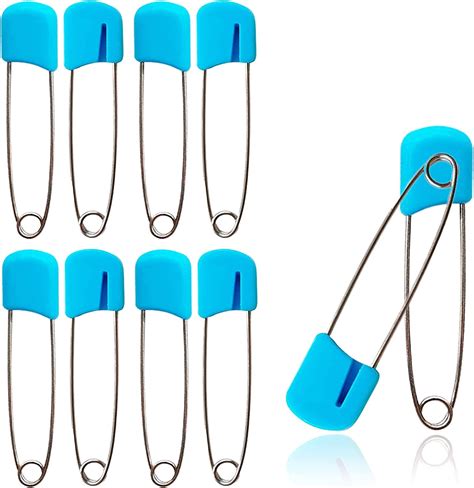 Cloth Diaper Pins Stainless Steel Traditional Safety Pin Blue