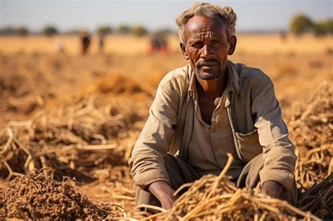 Premium Ai Image Resilient Farmers Face Harvest Losses Under Global