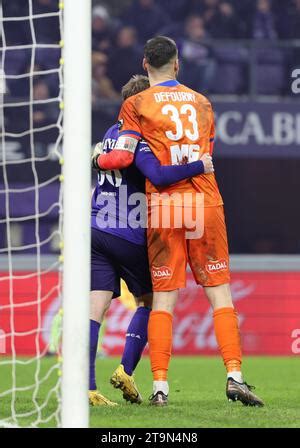 Rwdm S Goalkeeper Theo Defourny Pictured In Action During A Soccer