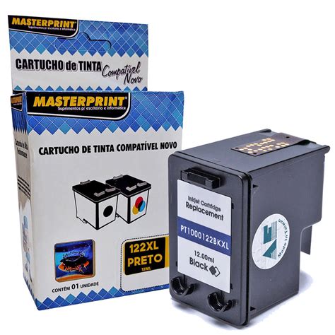 Cartucho de Tinta Preto Masterprint Compatível HP 122xl 122 Mundoware