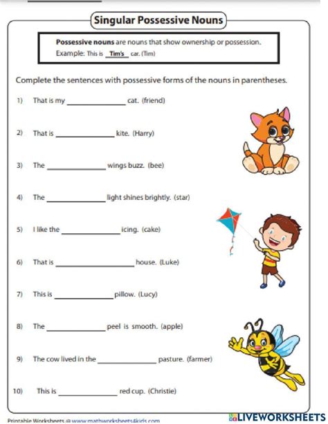 Possessive Nouns Worksheets 15 Worksheets Library