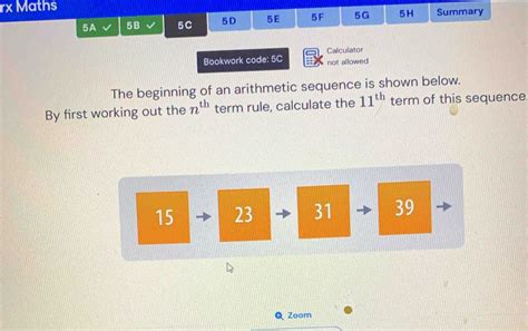 Solved Rx Maths A B C D E F G H Summary Calculator Bookwork