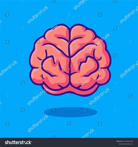 Cartoon Illustration Human Brain Stock Illustration 2205321675 ...