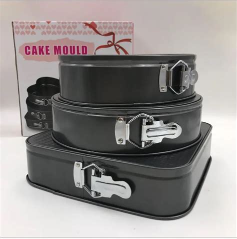 3pcsset Stainless Steel Cake Baking Pan Round Shape Non Stick Oven