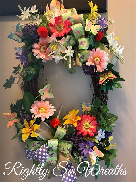 Summer Grapevine Wreath Wall Wreath Wreath Decor Summer Decorating