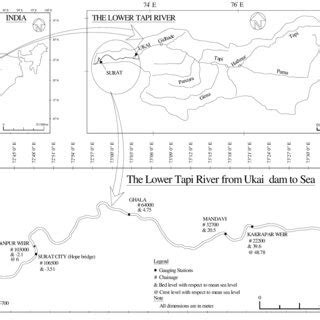 Index map of the Tapi basin and the Tapi River. | Download Scientific ...