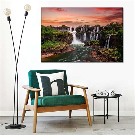 Iguazu Falls At Sunset Wall Art | Photography