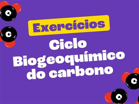 Exercícios Sobre O Ciclo Biogeoquímico Do Carbono Toda Matéria