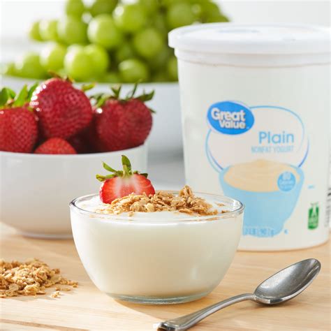 Great Value Plain Nonfat Yogurt 32 Oz