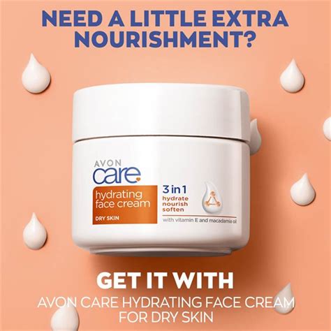 Avon Care Hydrating Face Cream With Vitamin E And Macadamia Oil 100ml