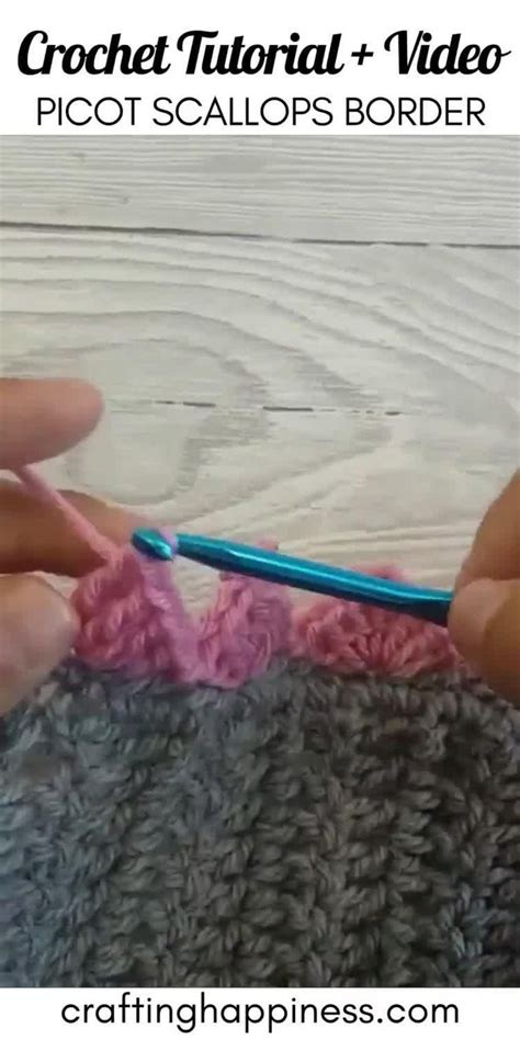 Crochet Video Showing How To Use The Piot Scallops Border For Knitting