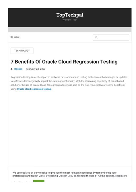 Ppt Benefits Of Oracle Cloud Regression Testing Powerpoint