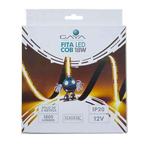 Fita Led Cob W Por Metro V Ip K Rolo M Dotec Shop Cubas