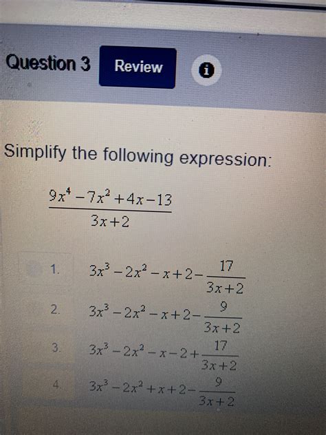 Answered Simplify The Following Expression 9x Bartleby