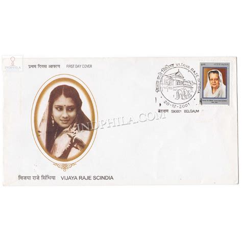 India 2001 Vijaya Raje Scindia Fdc - Largest Online Dealer & Portal for Stamps of India