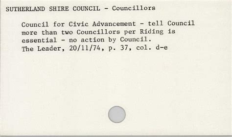 Sutherland Shire Council - Councillors | Local History - Sutherland ...