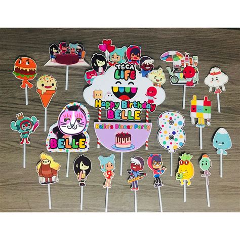 Toca Boca Toca Life Cake And Cupcake Topper Set Party Decoration