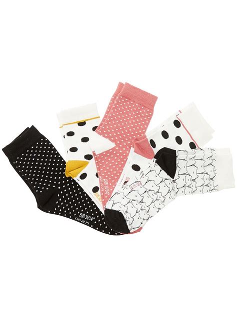 Lot De 5 Paires De Chaussettes Fantaisie Blanc Kiabi 6 00