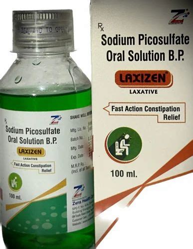 Laxizen 100Ml Sodium Picosulfate Oral Solution B P Prescription