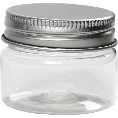 Screw Lid Plastic Jars H Mm Pc Cc Craftsuprint