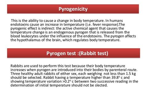 Pyrogen and pyrogenicity