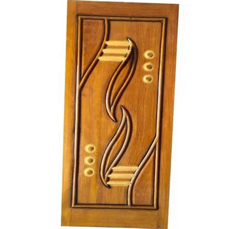 Rectangle Exterior Teak Wooden Brown Door For Home Material Thickness