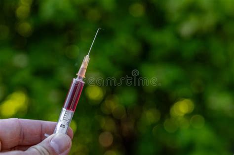 A Woman Holds A Syringe In Her Hand And Administers Medication To