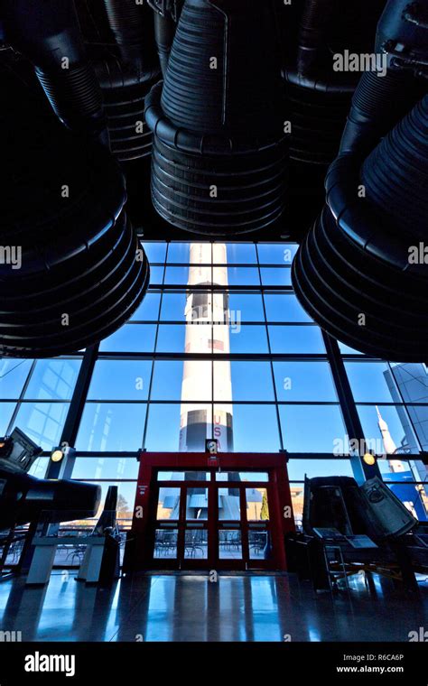 F 1 Engines Of The First Stage Of The Saturn V At The Saturn V Hall At The Davidson Center For