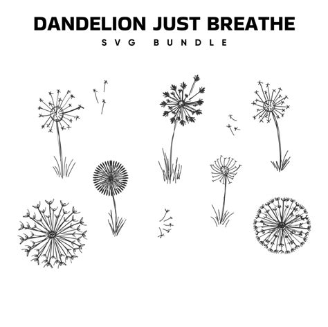 Just Breathe Dandelion Svg Masterbundles