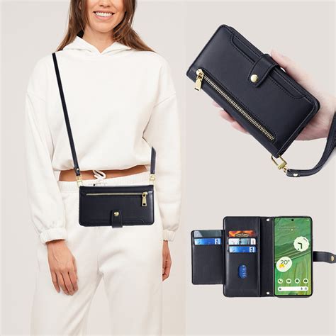 Elehold For Samsung Galaxy A71 4g Wallet Case Crossbody Zipper Phone Case With Card Holder