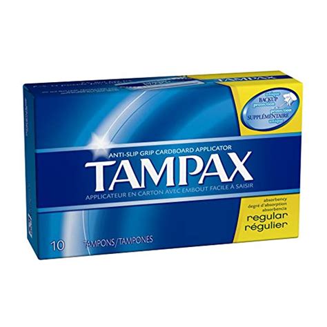 Tampax Cardboard Regular Absorbency Tampons 10 Count